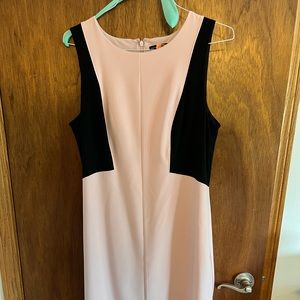 Pink and black dress